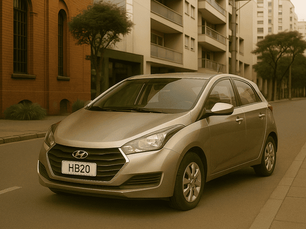 Hyundai HB20 2015 hatch em rua, ilustrando valor Tabela Fipe